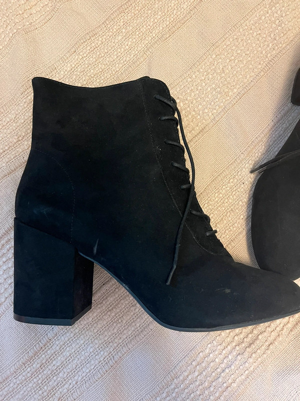 Black Lace Up Booties 3