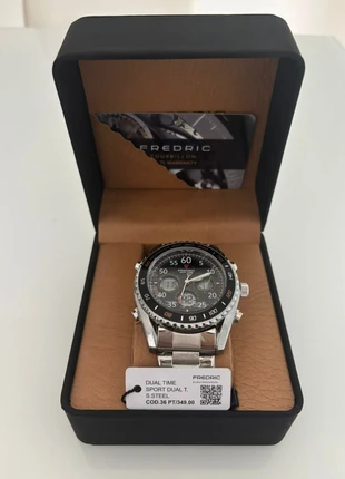 Dual Time Sport Dual T. Stainless Steel, marke: Fredric, zustand: Neu, mit Etikett, größe: Einheitsgröße, 100,00 €, 105,70 € inklusive Vinted-Käuferschutz