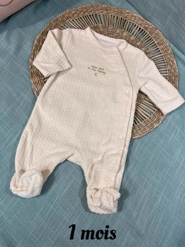Pyjama velours mixte taille 1 mois