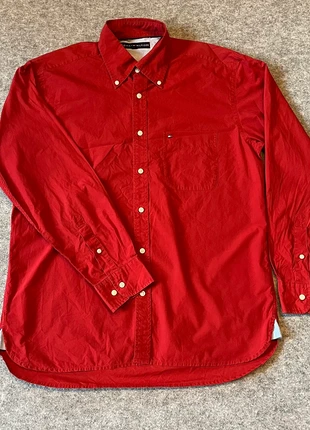 👔 Camicia Tommy Hilfiger Uomo – Taglia M  veste L– 100% Cotone – Vintage Rossa, marque: Tommy Hilfiger, état: Très bon état, taille: M, 12,00 €, 13,30 € Protection acheteurs incluse