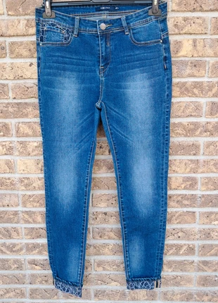 Jeans con ricami da donna tg 46, merk: Piazza Italia, staat: Heel goed, maat: XL / 42 / 14, € 5,00, € 5,95 inclusief Kopersbescherming