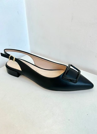 Ballerine Nere Black a Punta Roberta Martini Slingback Basse Taglia 40, marca: Roberta Martini, estado: Novo com etiquetas, tamanho: 40, €35.00, €37.45 inclui Proteção do Comprador Pro