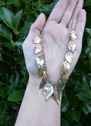 Vintage Silver , Gold , Copper Plated Leaves Necklace., brand: Vintage Dressing, condition: Very good, £24.99, £26.94 includes Buyer Protection Pro