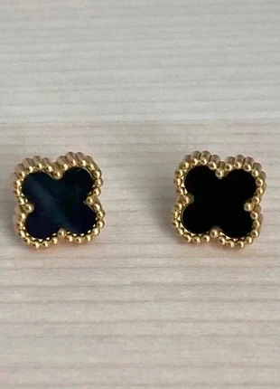 Boucle d'oreille trèfle à quatre feuilles, bijou acier inoxydable doré, cadeau pour elle, état: Très bon état, 7,00 €, 8,05 € Protection acheteurs (Pro) incluse