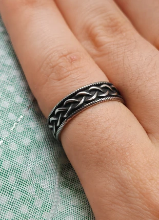 fine bague écailles dragon en argent, merk: VikingSilver, staat: Heel goed, maat: 59.7 mm / 19 mm Ø, € 19,00, € 20,65 inclusief Kopersbescherming