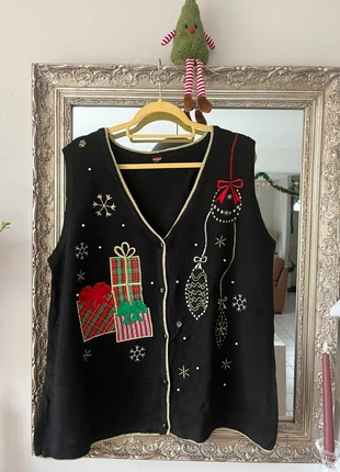 Gilet vintage de Noël xxl xxxl femme, marque: Vintage Dressing, état: Très bon état, taille: XXXL / 46 / 18, 40,00 €, 42,70 € Protection acheteurs incluse