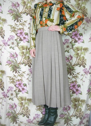 jupe longue plissée vintage beige laine mélangée, brand: Vintage Dressing, condition: Very good, size: L / 40 / 12, €39.00, €41.65 includes Buyer Protection Pro