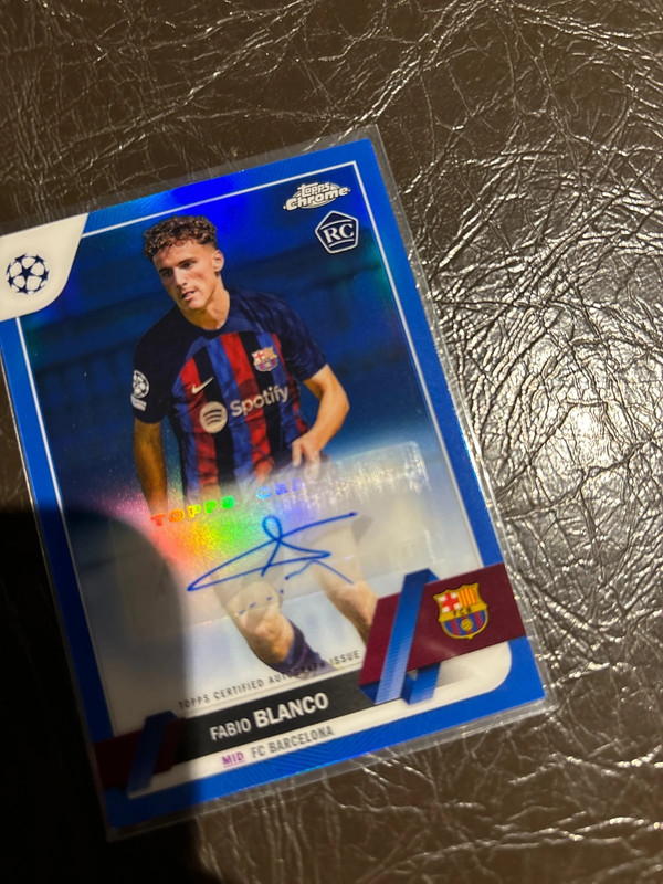 Carte topps chrome Fabio blanco auto fc barcelona 3