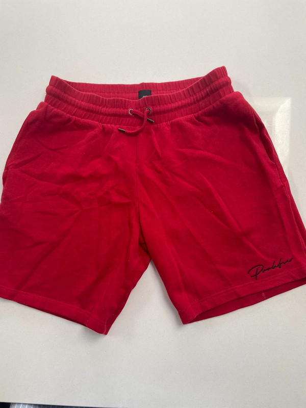 River island red shorts discount