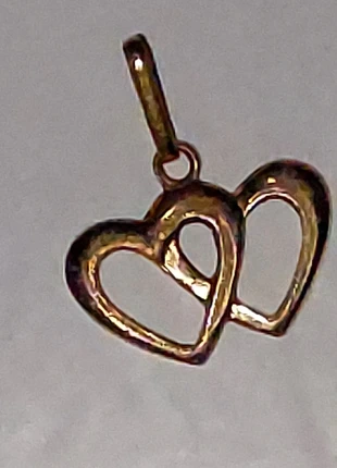 Pendentif double cœur doré, marca: pas de marque, estado: Bueno, 2,00 €, 2,80 € Protección al comprador incluida