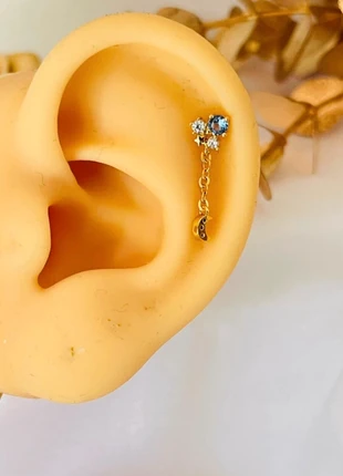 Piercing oreille doré en acier inoxydable, marque: lestresorsdecapu, état: Très bon état, 8,90 €, 10,05 € Protection acheteurs (Pro) incluse