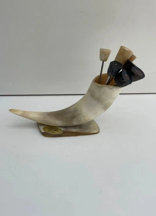 Piques apéro en corne véritable avec support fait main déco rustique, marke: Vintage Boutique, zustand: Sehr gut, 7,00 €, 8,05 € inklusive Vinted-Käuferschutz