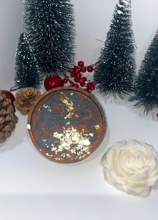 Coffret artisanal unique – Bougie parfumée & porte-bougie en jesmonite🎄D8, brand: Fait Main, condition: New with tags, €12.50, €13.83 includes Buyer Protection