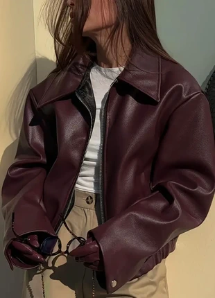 🌟Veste simili cuir bordeaux 🍒 oversize 🌟, estado: Novo sem etiquetas, tamanho: Tamanho único, €33.00, €35.35 inclui Proteção do Comprador