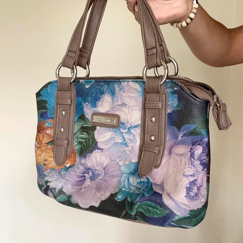 Womens Vintage Koltov Floral Purple Hand Purse Vinted