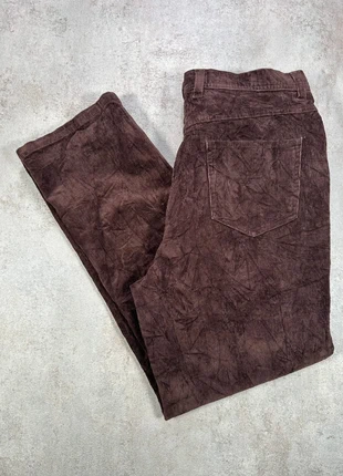 Pantalon Vintage En Velours Côtelé / Corduroy Bill Blass marron texture ample taille 12P, marke: Vintage Dressing, zustand: Sehr gut, größe: L / 40 / 12, 14,00 €, 15,40 € beinhaltet Vinted-Käuferschutz Pro