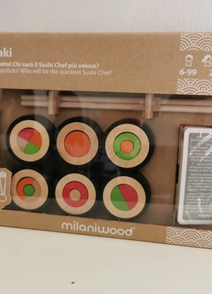 Gioco in scatola in legno Makemaki (Milaniwood), merk: MILANIWOOD, staat: Nieuw zonder prijskaartje, maat: 6 jaar / 116 cm, € 25,00, € 26,95 inclusief Kopersbescherming