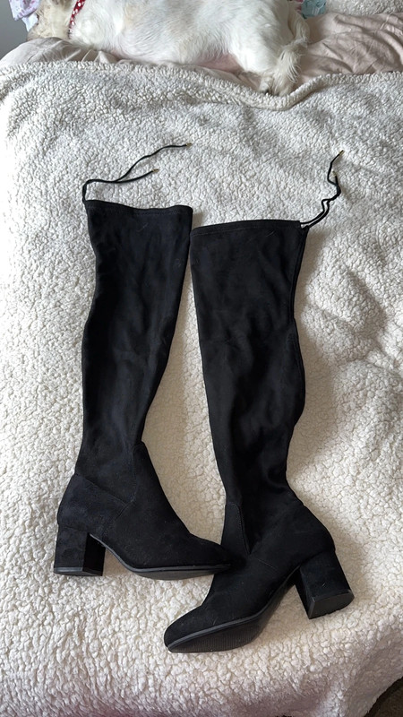 Black over the knee boots hot sale new look