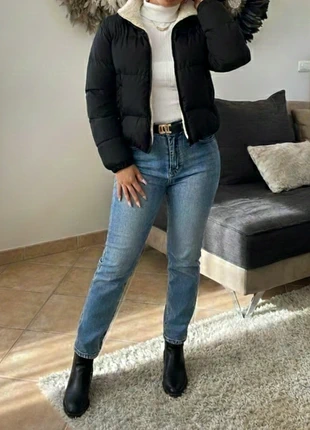 Doudoune Réversible "Igloo Chic" - Noir & Crème - Style Y2K, merk: Arctic Bloom, staat: Heel goed, maat: S / 36 / 8, € 58,90, € 62,55 inclusief Kopersbescherming Pro