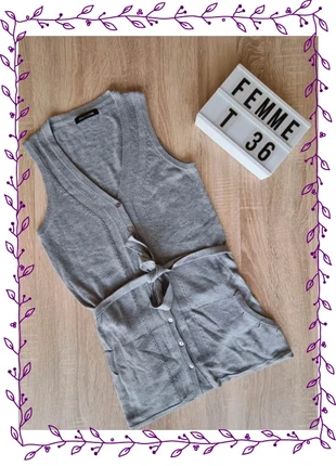 🍂 Gilet long sans manche taille 36 / S 🍂, merk: Miss Loona, staat: Goed, maat: S / 36 / 8, € 7,00, € 8,05 inclusief Kopersbescherming