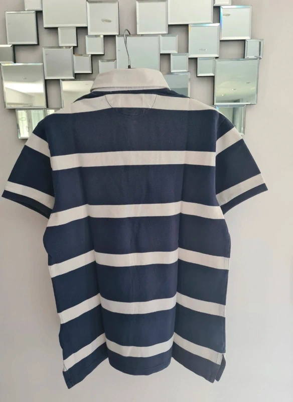 Polo Ralph Lauren rayé marine et blanc - Taille M - photo numéro 2