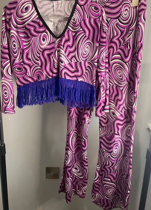 Feeling groovy psychedelia fancy dress top and trousers , condition: Very good, size: One size, £10.00, £11.20 includes Buyer Protection