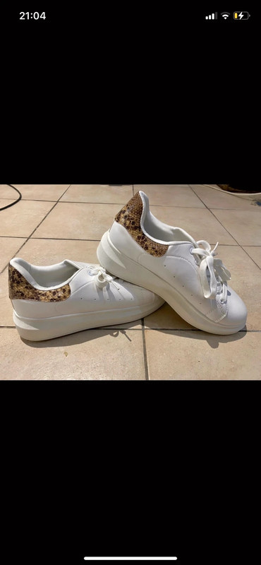 Sneakers bianche leopardate on sale