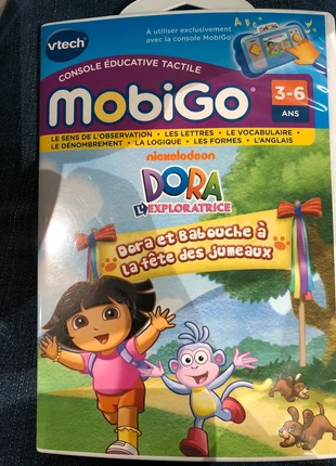 Jeux dora l exploratrice console mobigo v tech, merk: MobiGo, staat: Heel goed, maat: 3 jaar / 98 cm, € 4,00, € 4,90 inclusief Kopersbescherming