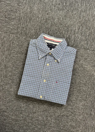 Chemise Tommy Hilfiger Manche Courte Marine Carreaux noir et blanc, marca: Tommy Hilfiger, estado: Muy bueno, tamaño: M, 16,00 €, 17,50 € Protección al comprador Pro incluida