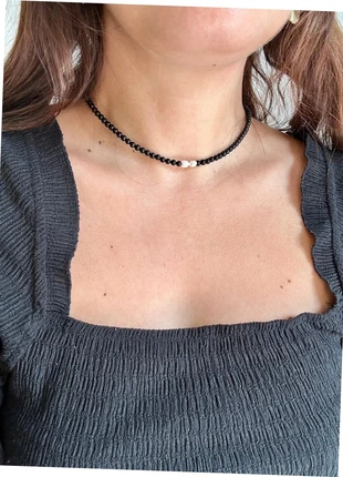 Collier pierres noires & perles d’eau douce, brand: atelier balo, condition: Very good, €10.00, €11.20 includes Buyer Protection Pro