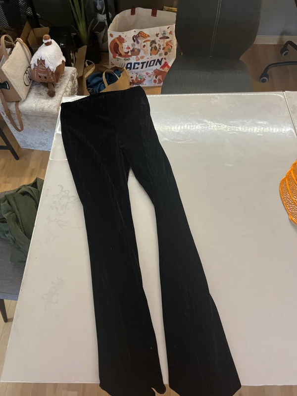 Pantalon effet velour noir - photo numéro 2