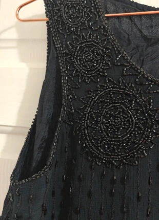 Vintage Hamells Beaded Fringe Tank Top – Black 1920s Deco Party Glam – Size M, brand: Vintage Dressing, condition: Very good, size: M / UK 12-14, £9.99, £11.19 includes Buyer Protection