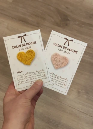 Lot deux cartes coeur câlin de poche, marque: aucune, état: Neuf sans étiquette, 10,00 €, 11,20 € Protection acheteurs incluse