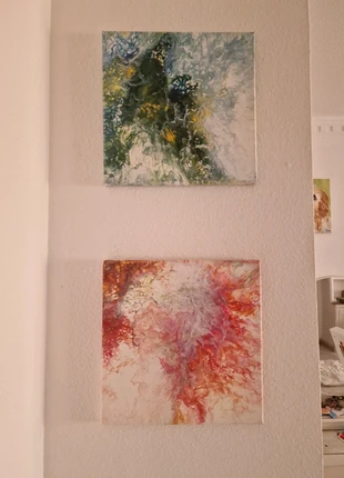 2 cuadros originales pintura abstracta Acrílico sobre lienzo, marque: Sandra m corredera, état: Neuf avec étiquette, 59,00 €, 62,65 € Protection acheteurs incluse