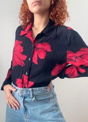 Chemise à motifs fleurs élégante colorée vintage automne romantique, marque: Vintage Dressing, état: Très bon état, taille: L / 40 / 12, 17,00 €, 18,55 € Protection acheteurs (Pro) incluse