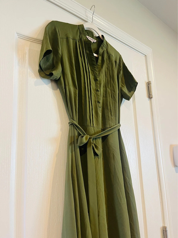 Nanette Women’s Army Green Midi Dress, Size 4 3