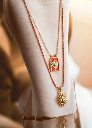 Collier allumette  en acier inoxydable,collier pendentif rouge, marque: Fait Main, état: Très bon état, 9,99 €, 11,19 € Protection acheteurs incluse