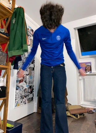 Véritable jean pattes d’éléphant, marque: express bleus, état: Très bon état, taille: S, 6,00 €, 7,00 € Protection acheteurs incluse