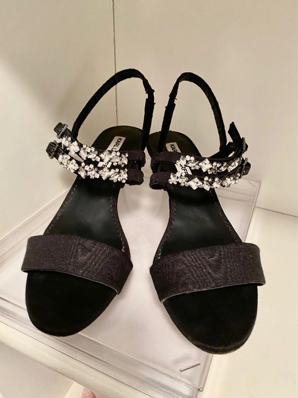 Karl lagerfeld black diamond heels 3