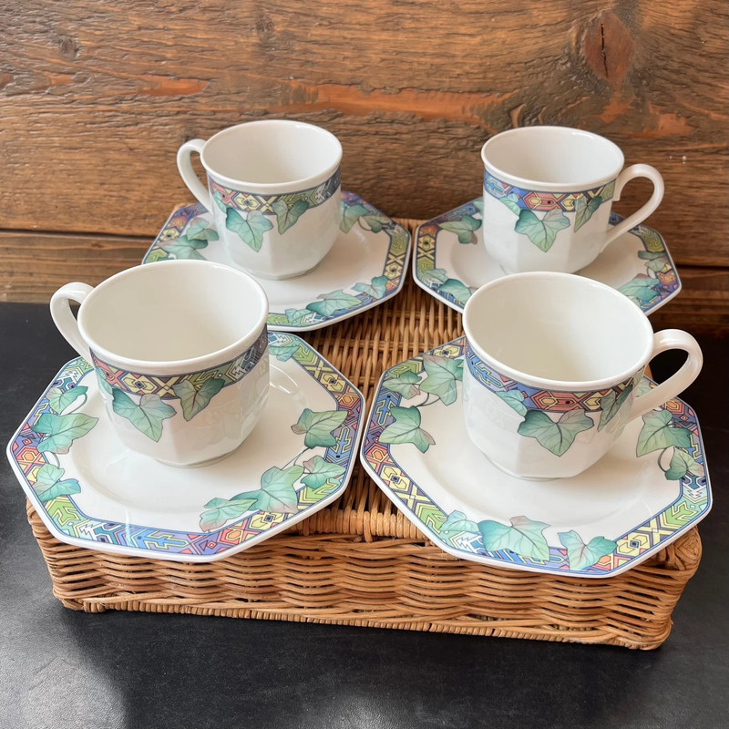 4 koffie koppen met schotels Pasadena van Villeroy & Boch 1