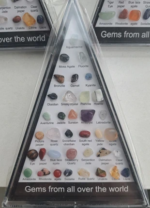 Edelstenen verzameling 36 soorten edelsteen piramide stenen natuursteen mineralen, état: Neuf sans étiquette, 7,50 €, 8,58 € Protection acheteurs incluse