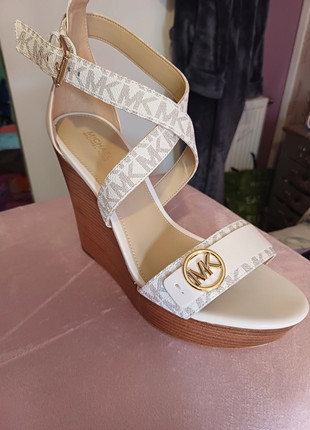 Micheal kors womens logo wedge sandals size uk 7 American 9M Vinted