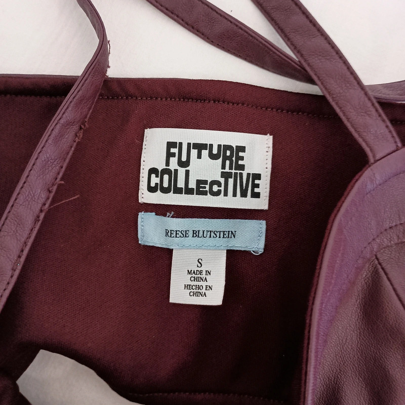 Future Collective Reese Blutstein Faux Leather Bustier Top 5
