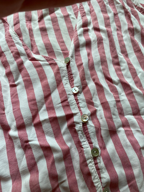 Zara Bluse Crop Rosa Weiß gestreift Gr.XS 4