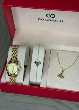 Coffret Bracelet + Montre & Collier Femme– Acier Inoxydable, Cadeau Idéal, marca: Giorgio & Mario, estado: Novo com etiquetas, €24.99, €26.94 inclui Proteção do Comprador