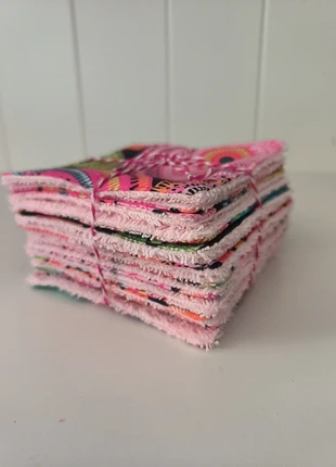 Lot de 14 lingettes lavables -Tissu de créateur - Fait main, marque: Fait Main, état: Neuf avec étiquette, 15,00 €, 16,45 € Protection acheteurs incluse