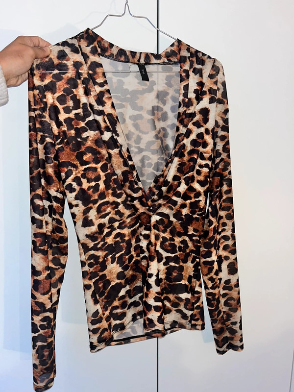 Mesh leopard trøje