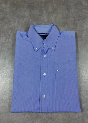Chemise Tommy Hilfiger à rayures Bleu/Blanc Brodé avec poche Taille S, brand: Tommy Hilfiger, condizioni: Ottime, taglia: S, €20.00, €21.70 include la Protezione acquisti