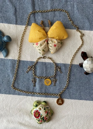 Set Collana Bracciale Lettera A | Buchstabe A Armband Halskette | Collier Lettre A | Collar Letra A, marca: Bijou Brigitte, estado: Muy bueno, 5,00 €, 5,95 € Protección al comprador incluida