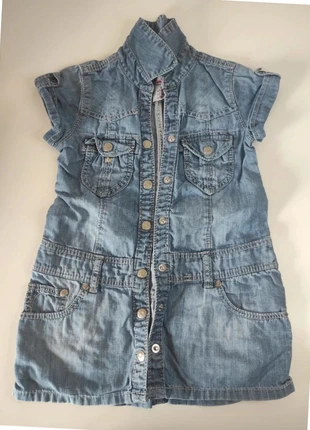 Robe jean fille avec boutons pression marque Now taille 2 ans, merk: &Now, staat: Heel goed, maat: 18-24 maanden / 86 cm, € 2,00, € 2,80 inclusief Kopersbescherming